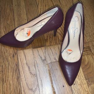 Plum Jessica Simpson platform pointed toe heel